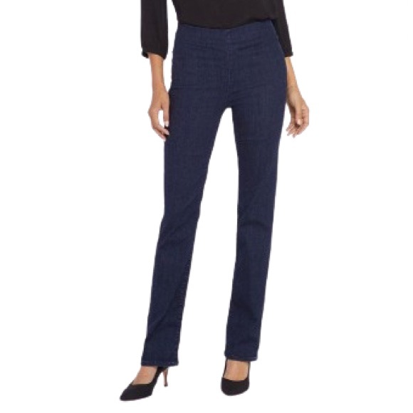 NYDJ Pull On Marilyn Straight Jeans Langley - M - Picture 1 of 12